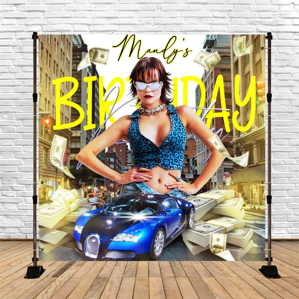 Customized Backdrop For Birthday Street Luxe Bash Backdrop UK LXX6-63
