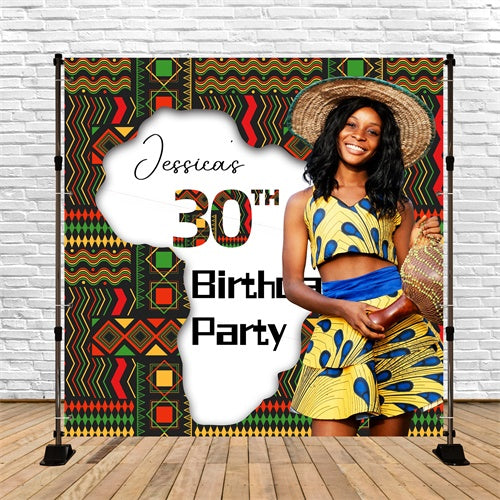 30th Birthday Backdrop Vibrant Culture Custom Birthday Backdrop UK LXX6-78