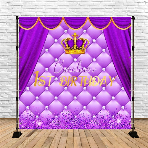 First Birthday Backdrop Glam Baby Queen Personalized Backdrop UK LXX6-89