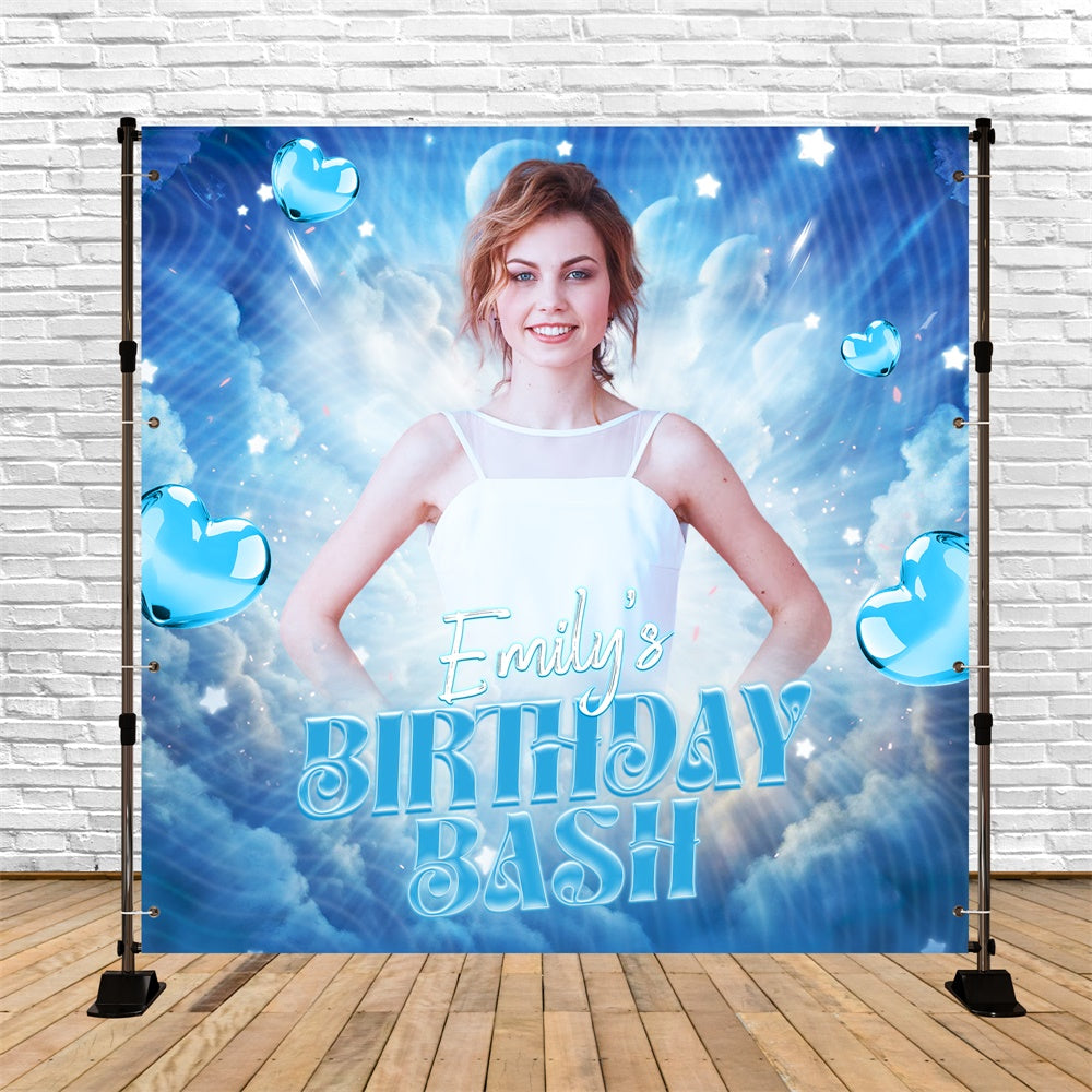 Birthday Party Backdrop Sky Dream Bash Personalized Backdrop UK LXX6-97
