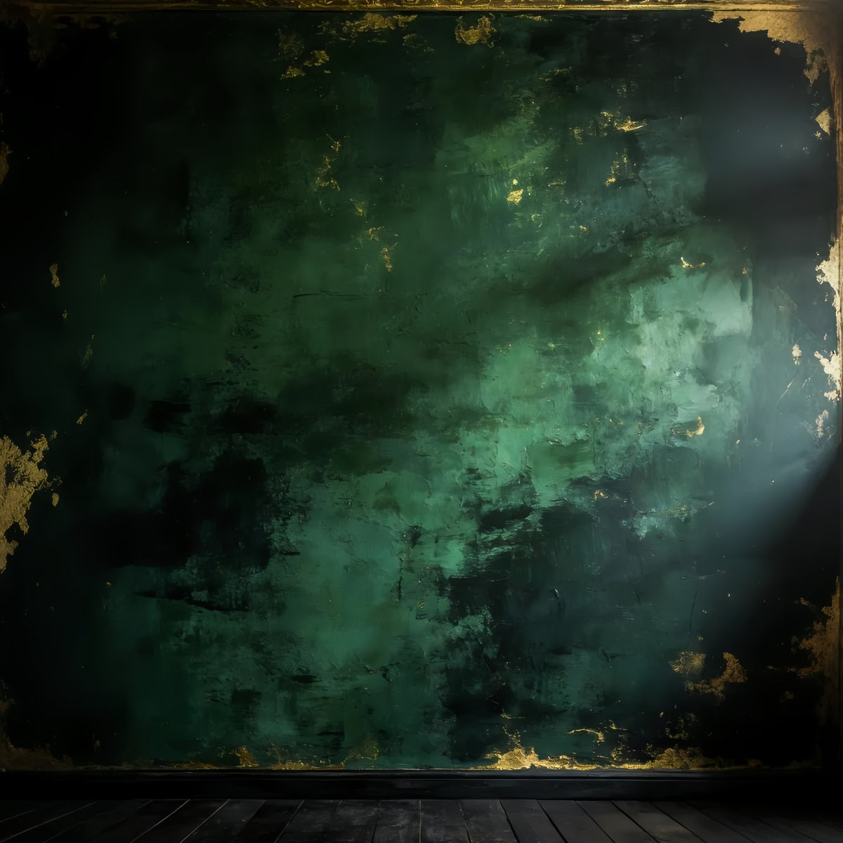 Studio Portrait Backdrop Patina Concrete Wall Texture Emerald Green Backdrop UK LXX61-13