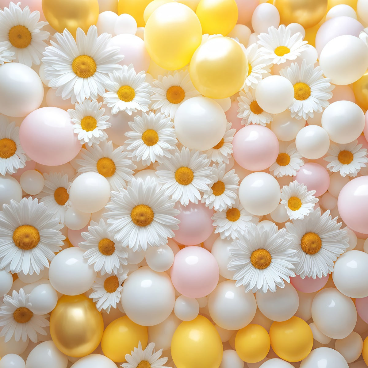 Daisy Photo Backdrop Soft Balloon Flower Wall Floral Photography Backdrops UK LXX61-209