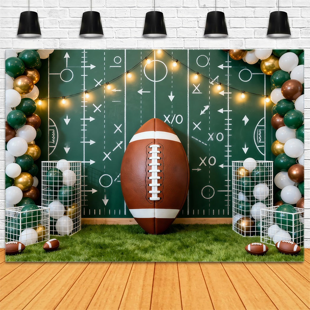 Football Backdrops Playbook Field Balloon Display Sports Backdrops UK LXX61-213
