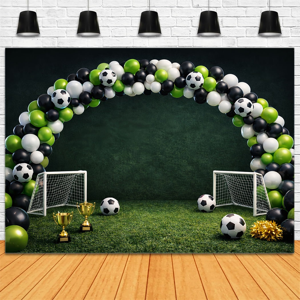 Soccer Field Backdrop Championship Goal Arch Arena Sport Backdrop UK LXX61-214