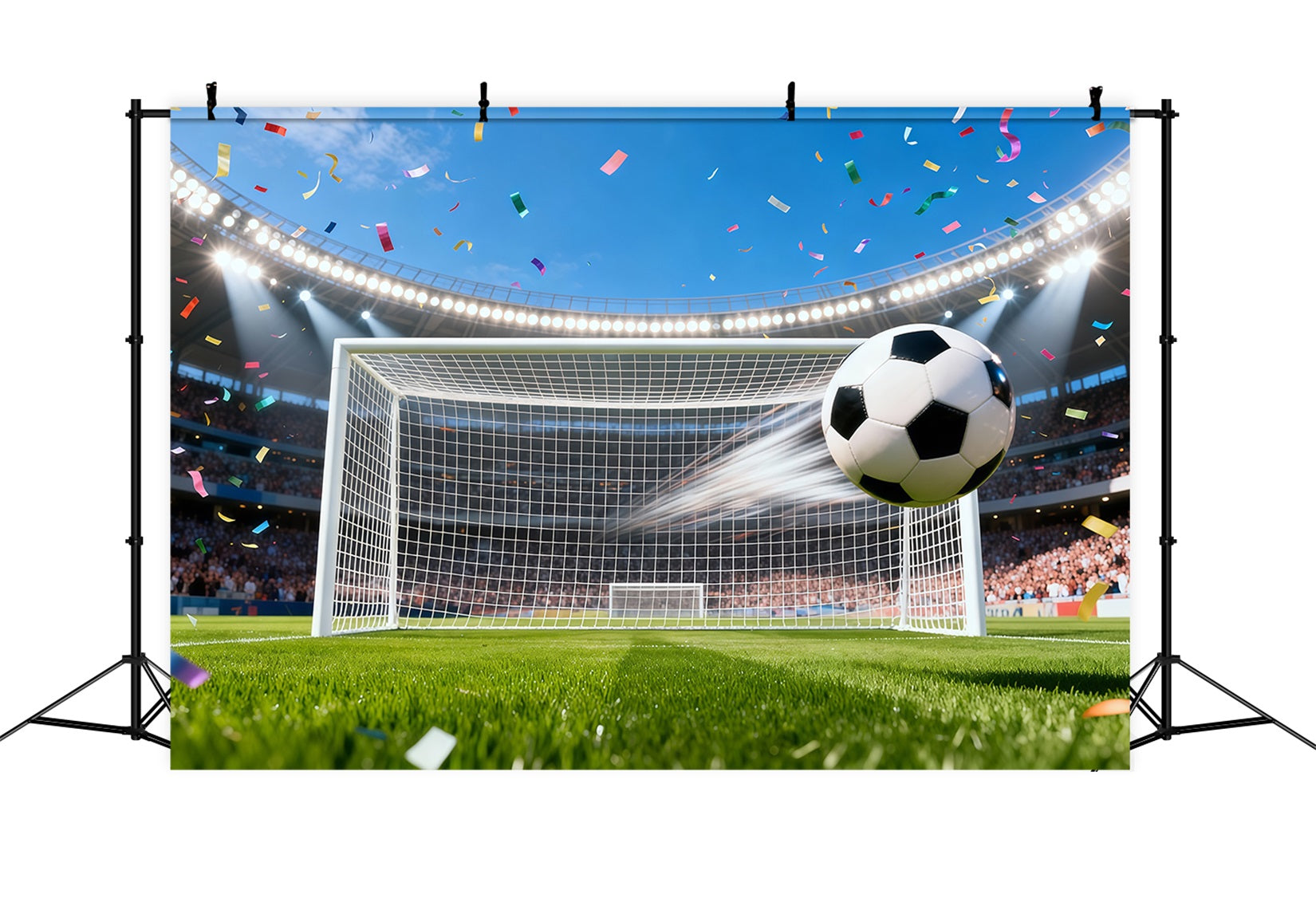 Soccer Stadium Backdrop Field Victory Goal Moment Sports Photography Backdrops UK LXX61-215