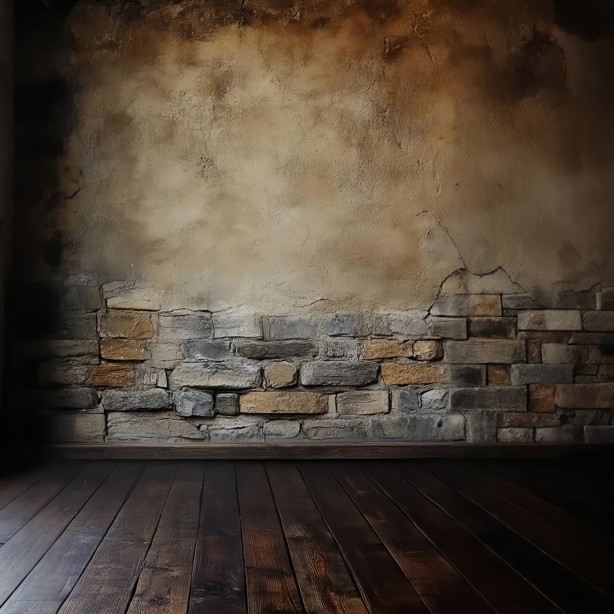 Portrait Photography Backdrops Vintage Stone Brick Wall Concrete Photo Backdrop UK LXX61-28