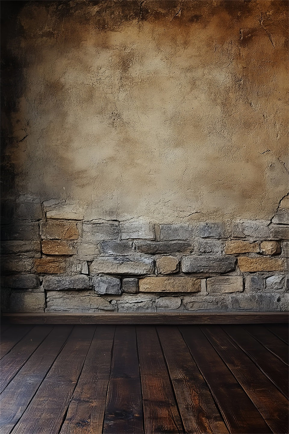 Portrait Photography Backdrops Vintage Stone Brick Wall Concrete Photo Backdrop UK LXX61-28