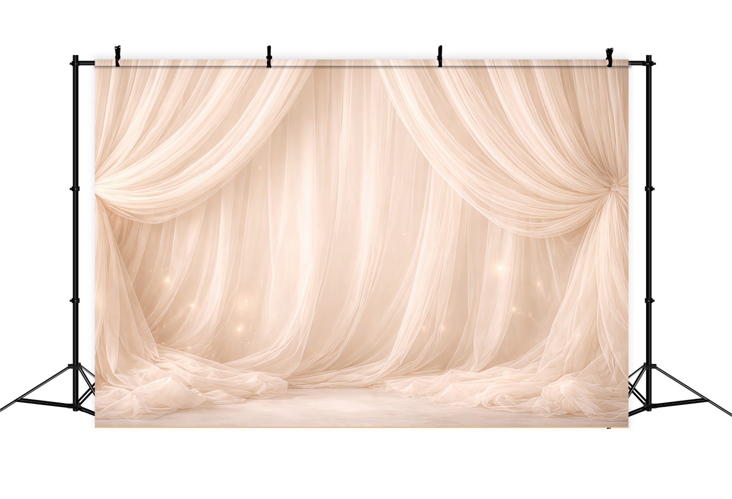 Dreamy Soft Focus Mother's Day Backdrop Champagne Drape Sparkle Lights Mother's Day Photo Backdrops UK LXX63-36
