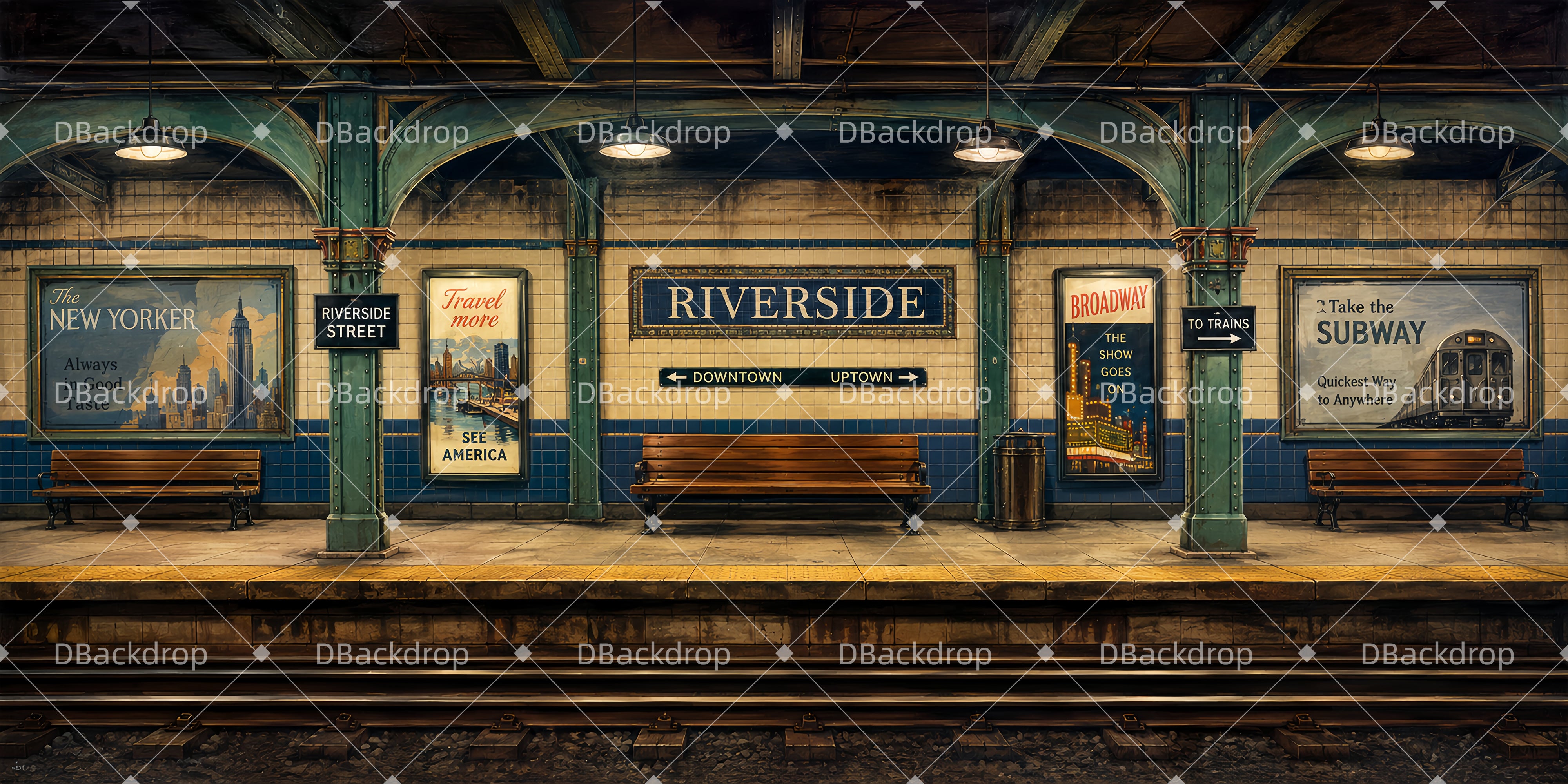 Professional Stage Backdrops Subway Station Theater Backdrop UK LXX66-T109