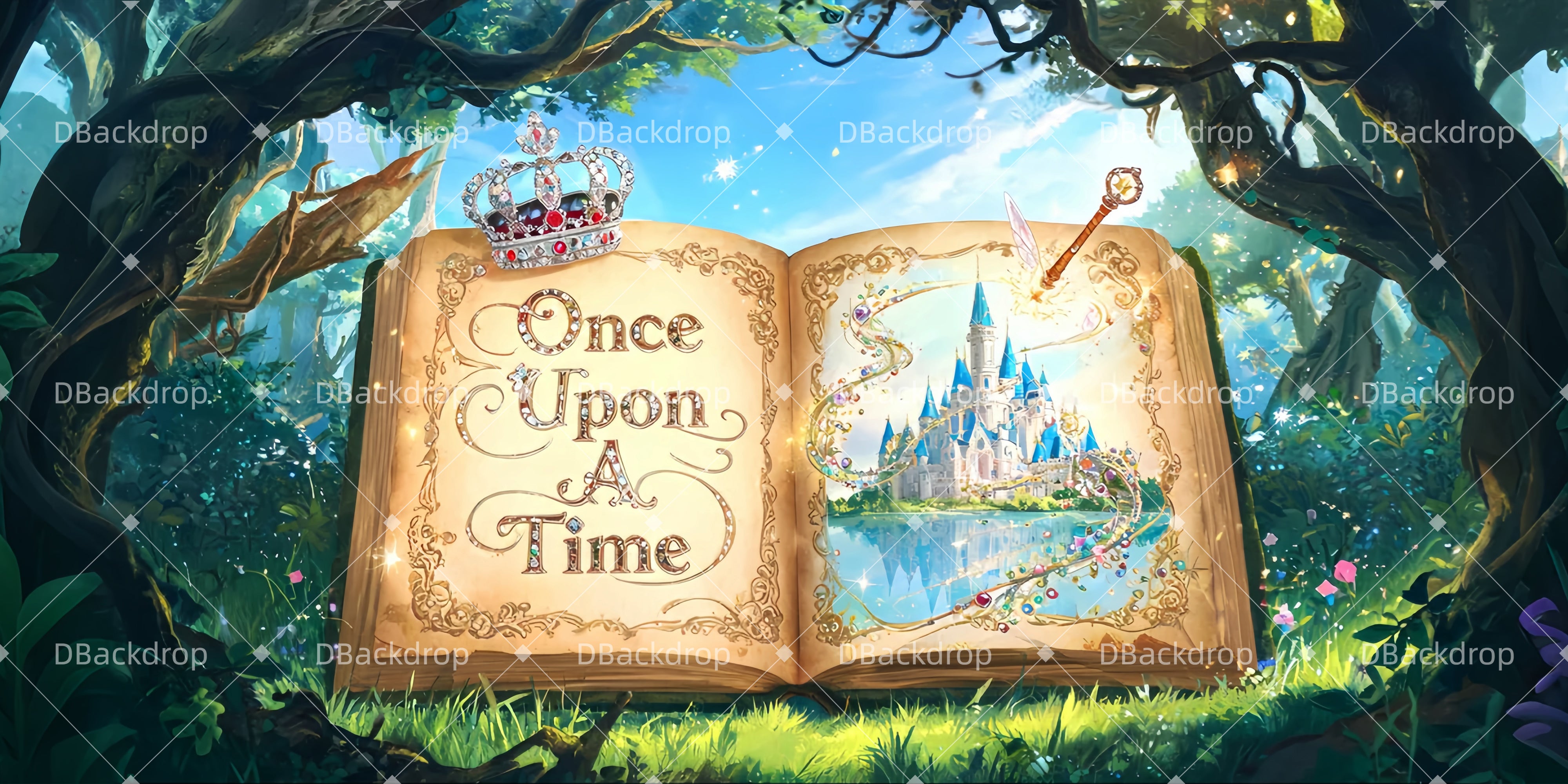 Theater Stage Backdrop Once Upon Story School Play Backdrops UK LXX66-T1