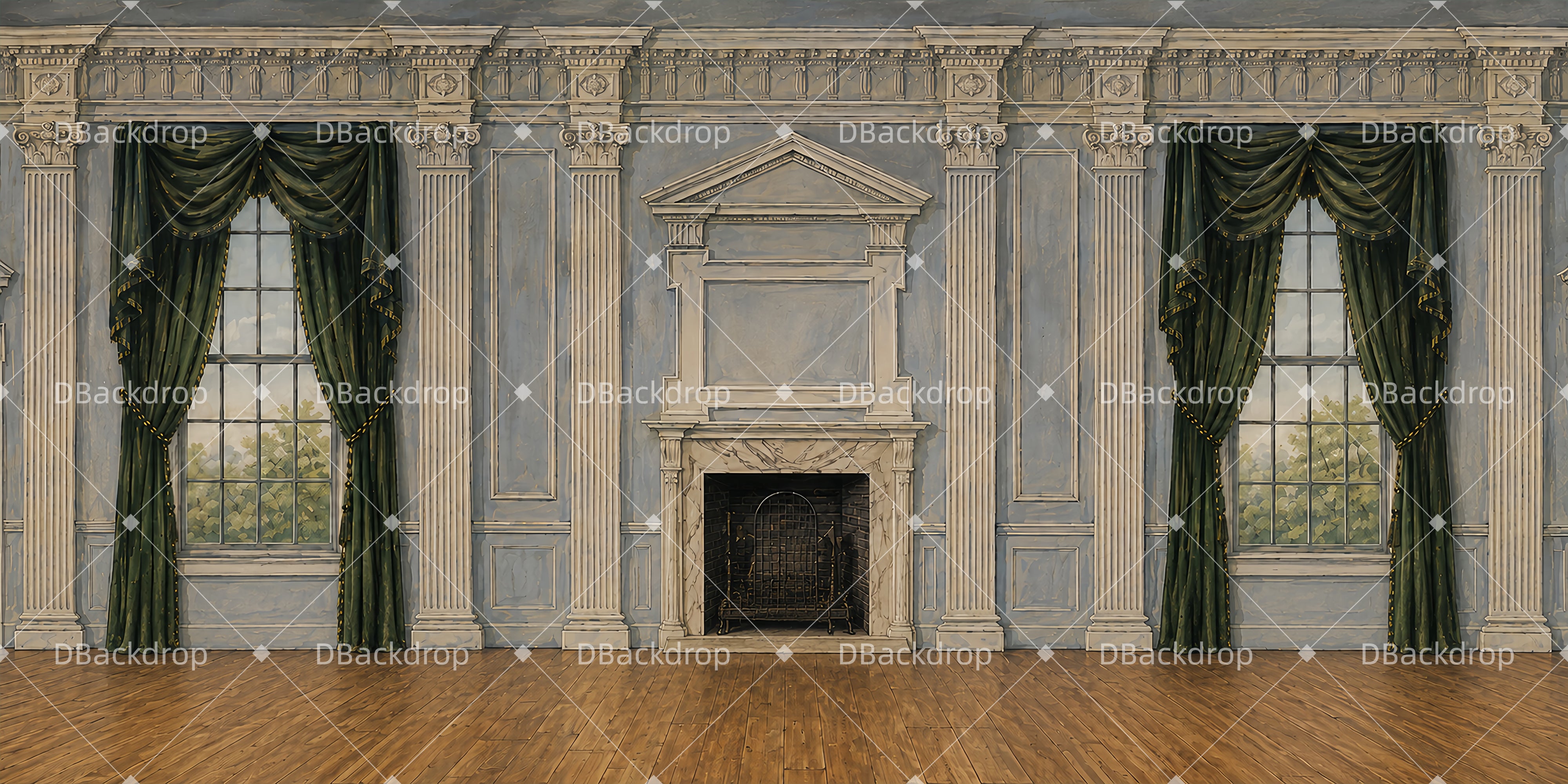 Backdrop For Theater Play Continental Congress Chamber Stage Backdrops UK LXX66-T43