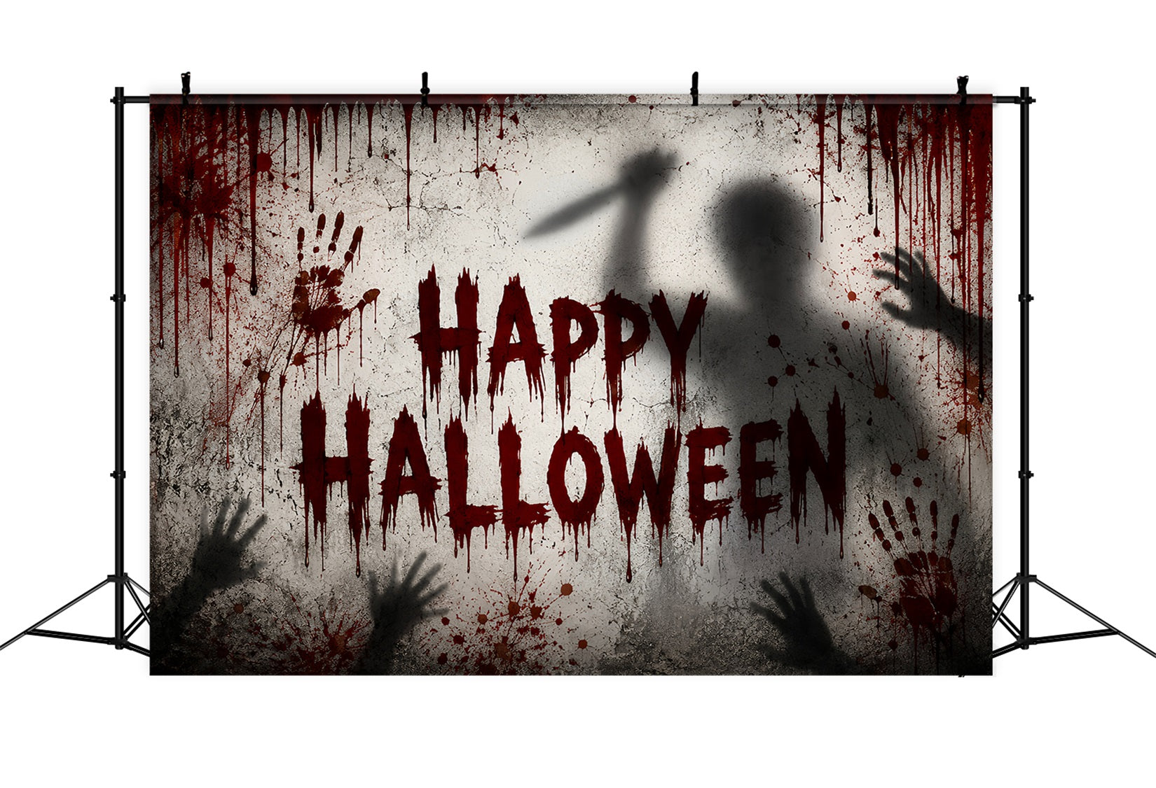Halloween Bloody Backdrop Bloody Shadow Wall Horror Halloween Backdrops UK LXX67-109