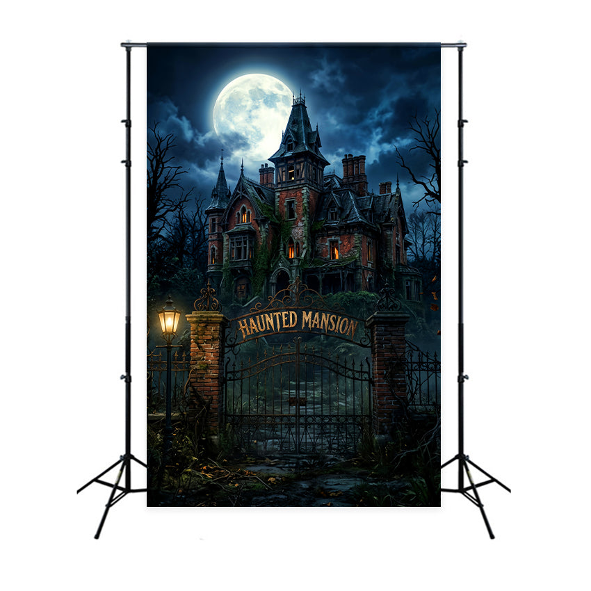 Skull Backdrop Moonlit Haunted Mansion Gate Disney Haunted Mansion Backdrop UK LXX67-242