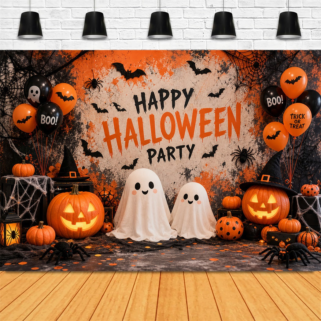 Halloween Party Picture Backdrop Ghost Pumpkin Balloon Decor Halloween Backdrop UK LXX67-57