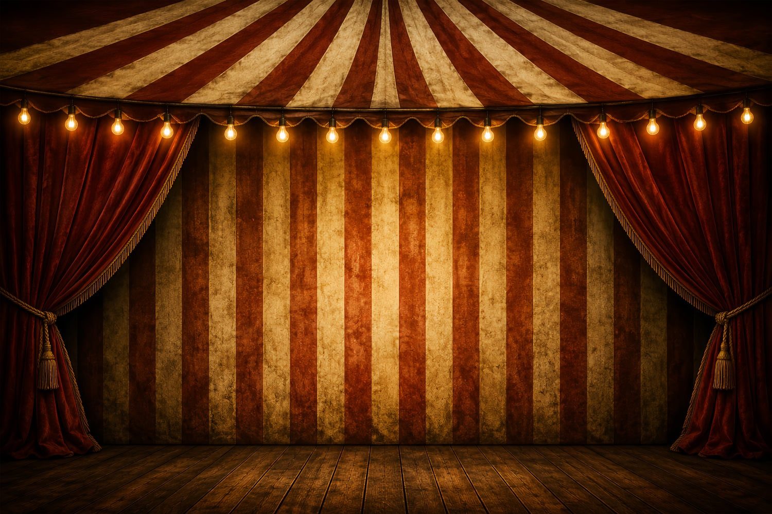Halloween Backdrops For Pictures Vintage Circus Striped Stage Halloween Circus Backdrop UK LXX67-95