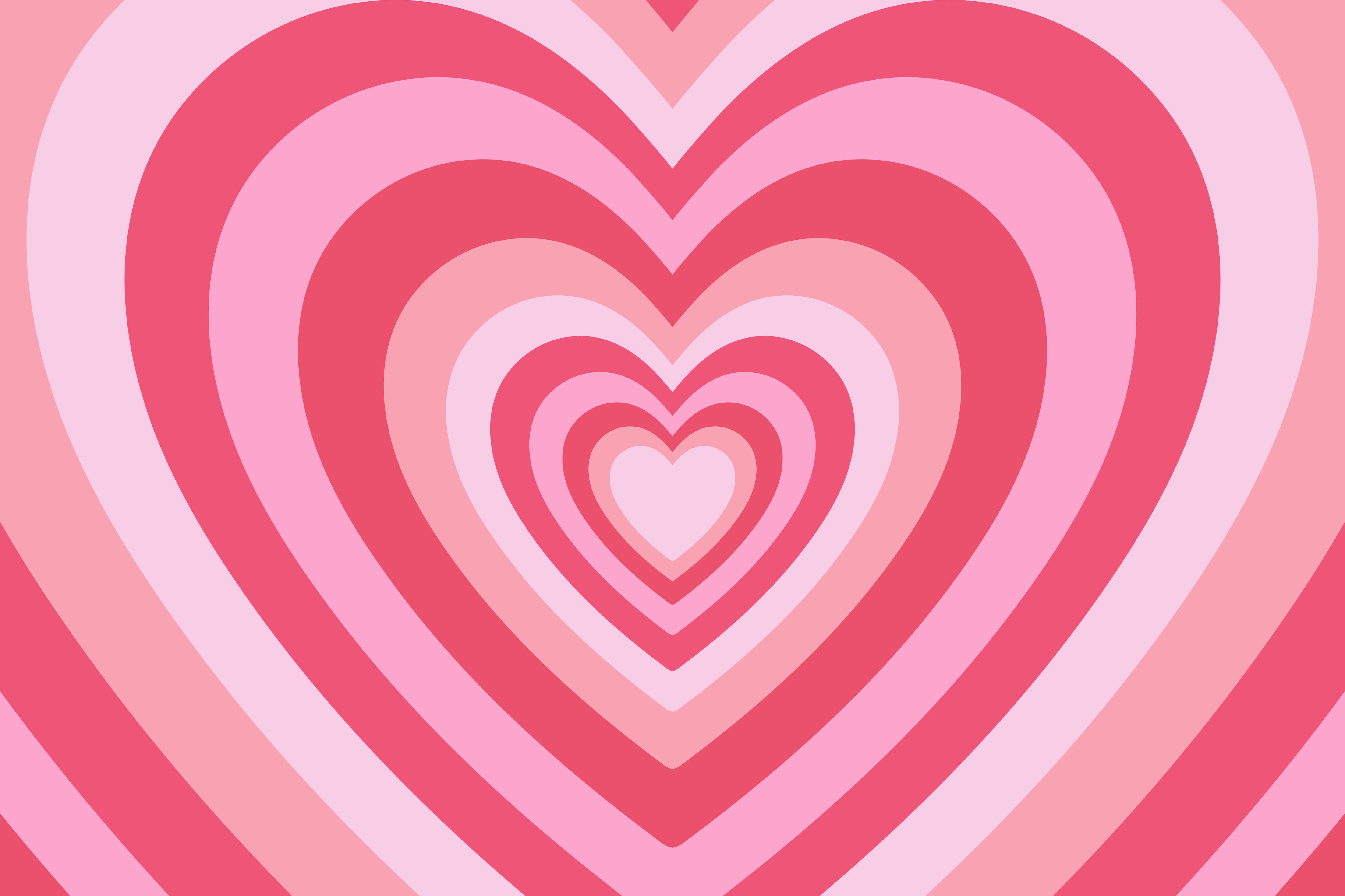 Valentine's Day Psychedelic Ombre Pink Multi Heart Backdrop M12-46