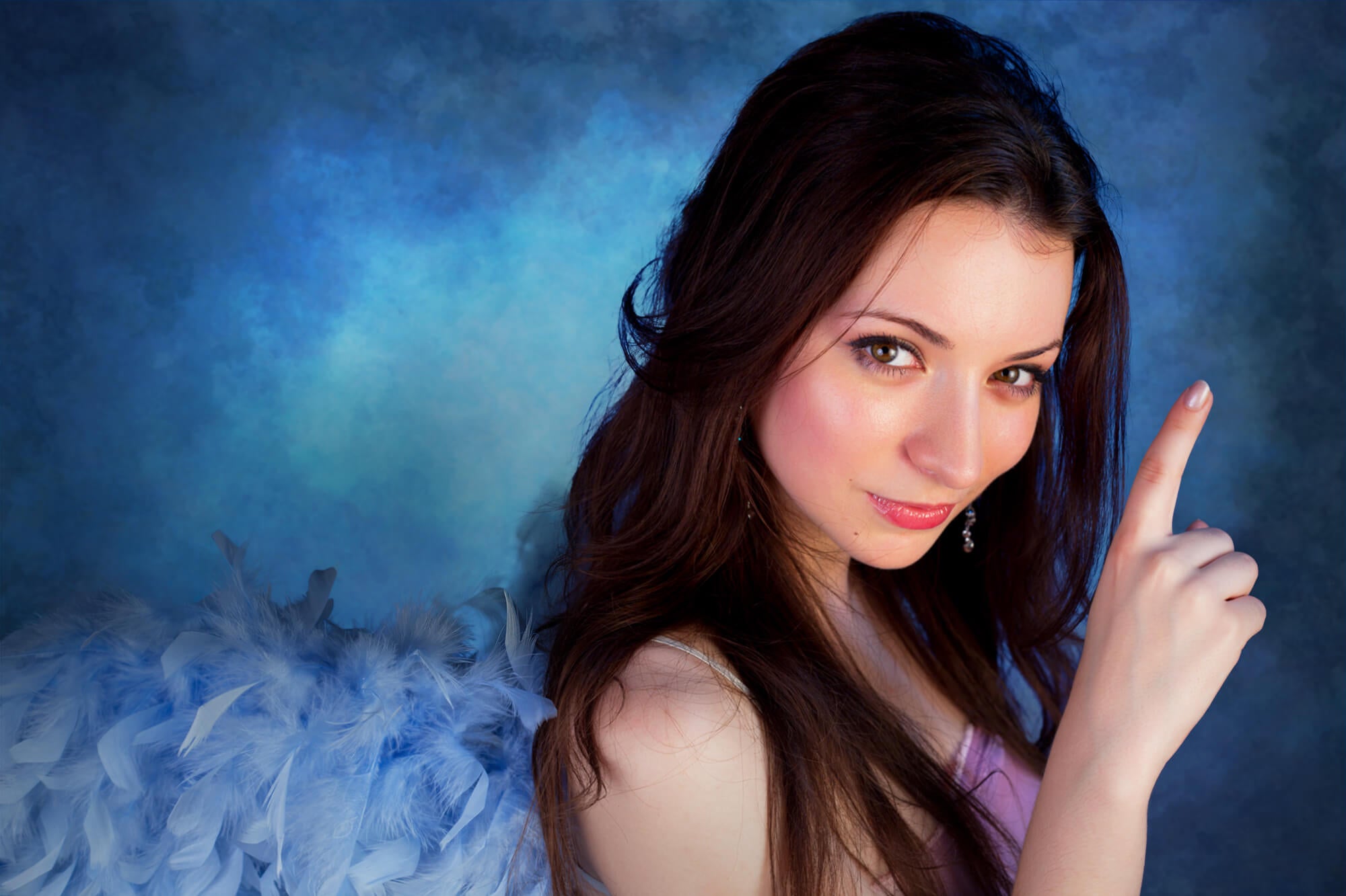 Blue Abstract Portrait Photography Backdrop UK M5-100