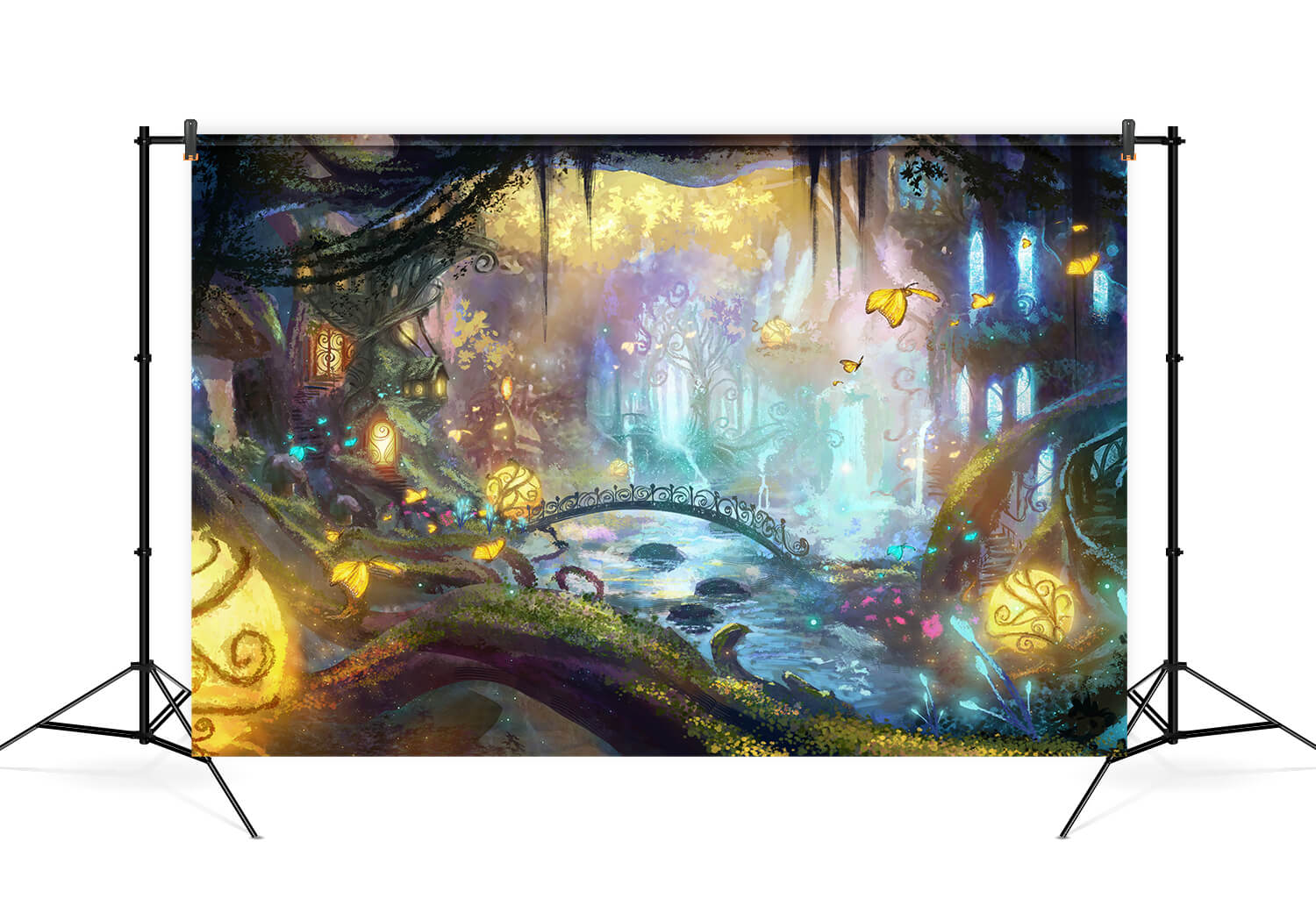 Wonderland Forest Butterfly Firefly Backdrop UK M6-125