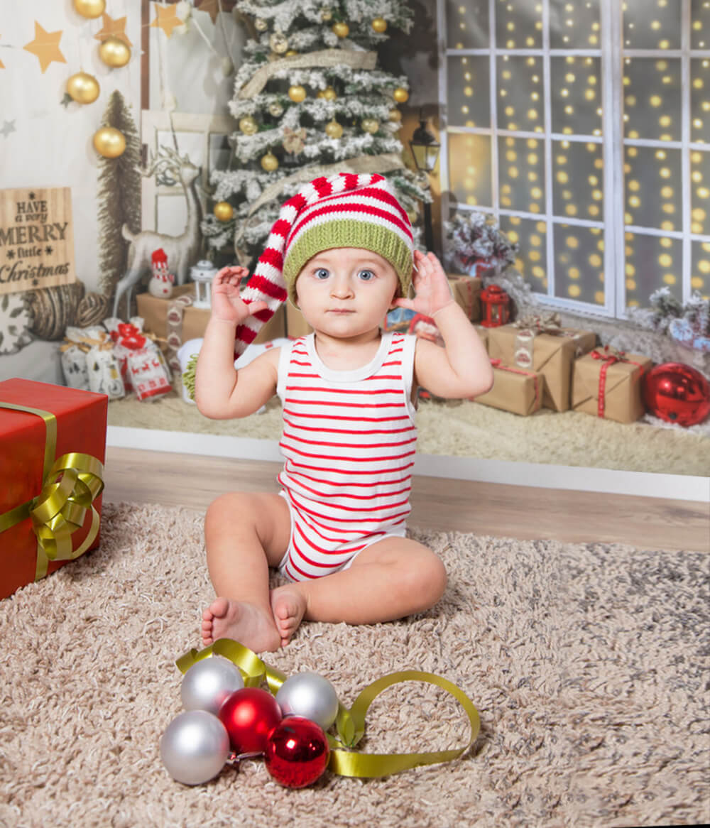 Beautiful Christmas Tree Photo Studio Backdrop UK M9-43
