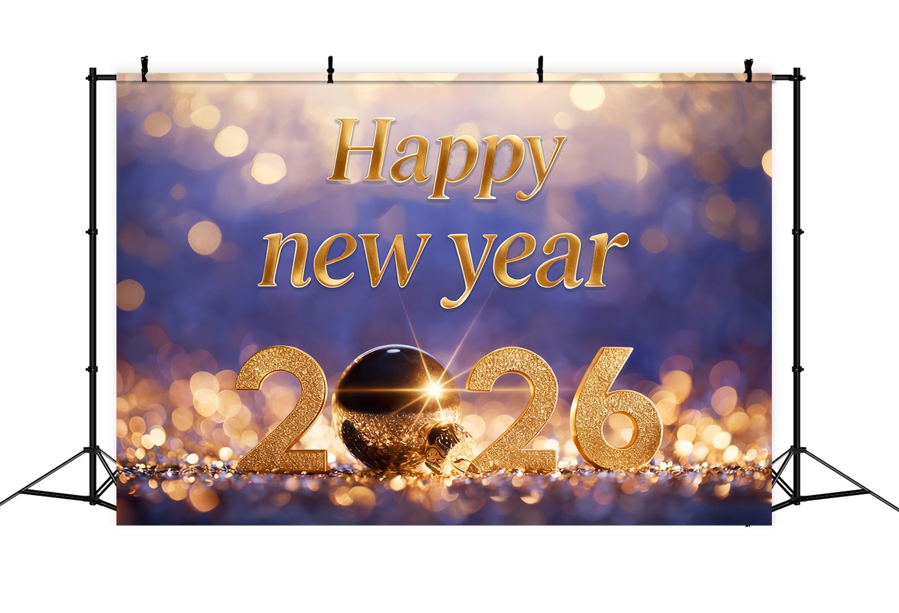 New Year's Backdrops Golden Glow Celebration Numbers New Years Eve Backdrop UK MRR10-14