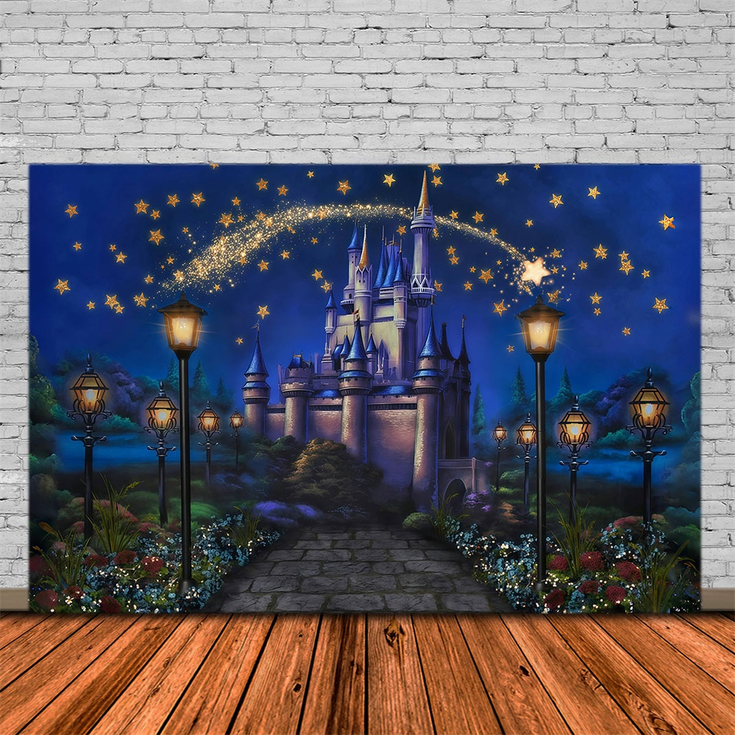 Castle Backdrop Magical Castle Stars Newborn Photography Backdrop UK MRR10-27