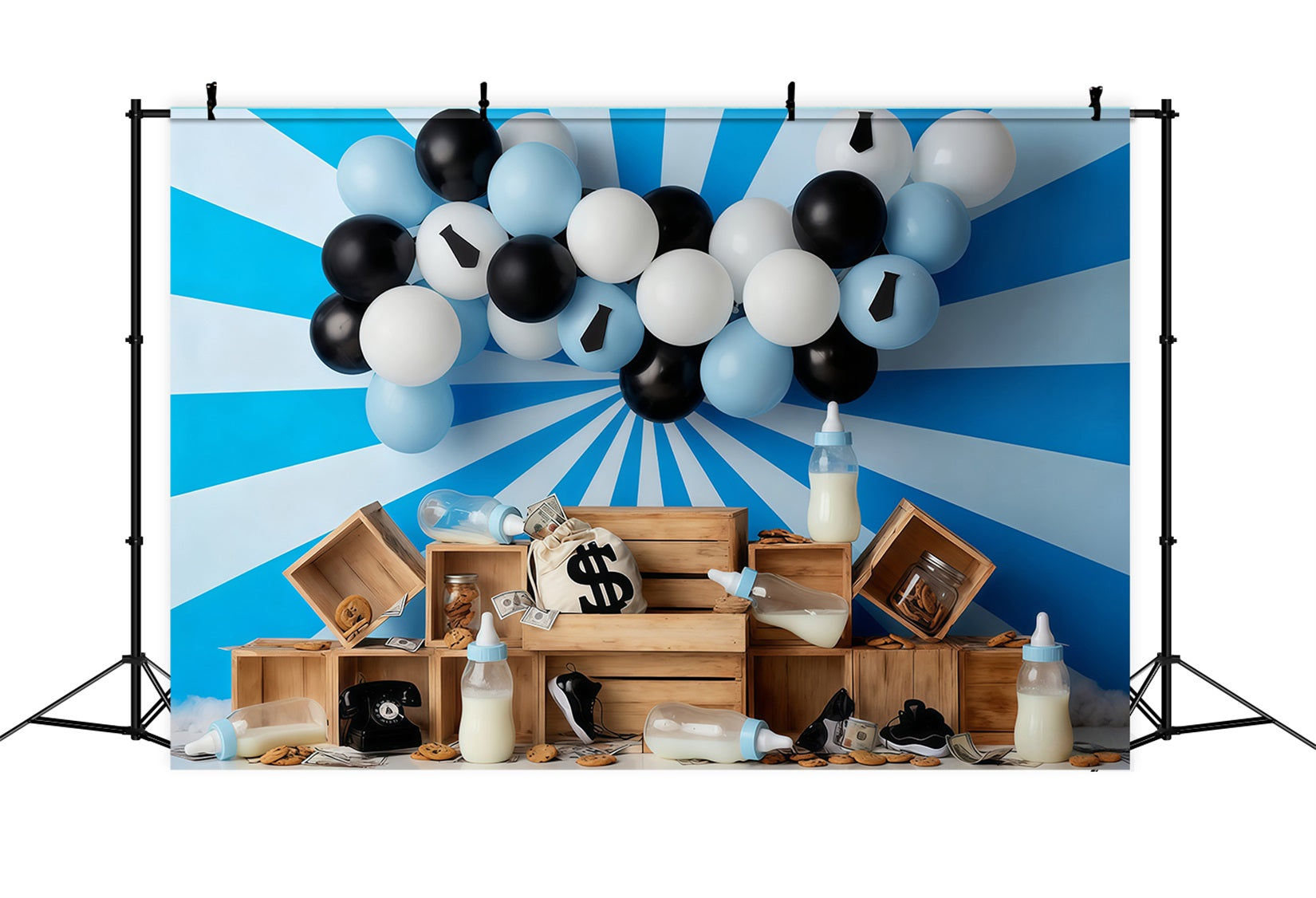 Cake Smash Backdrop Money Baby Theme Party Birthday Backdrop UK MRR10-47