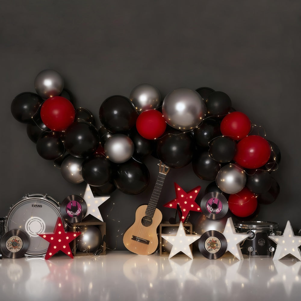 Cake Smash Backdrops Music Party Balloons Birthday Photo Backdrop UK MRR10-51