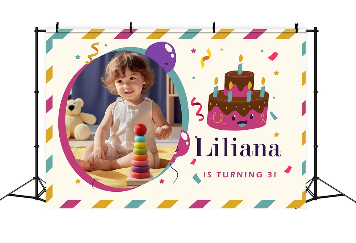 Custom Birthday Backdrops Colorful Confetti Party Backdrop UK MRR3-17