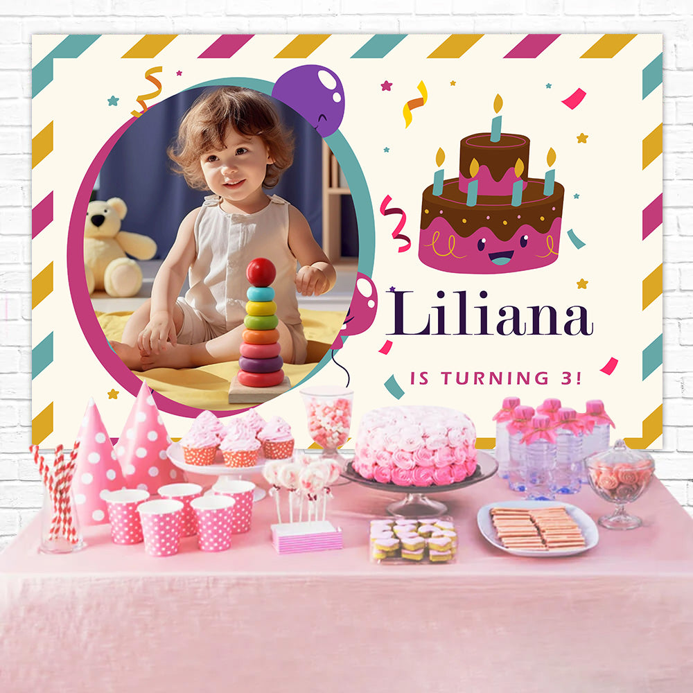 Custom Birthday Backdrops Colorful Confetti Party Backdrop UK MRR3-17