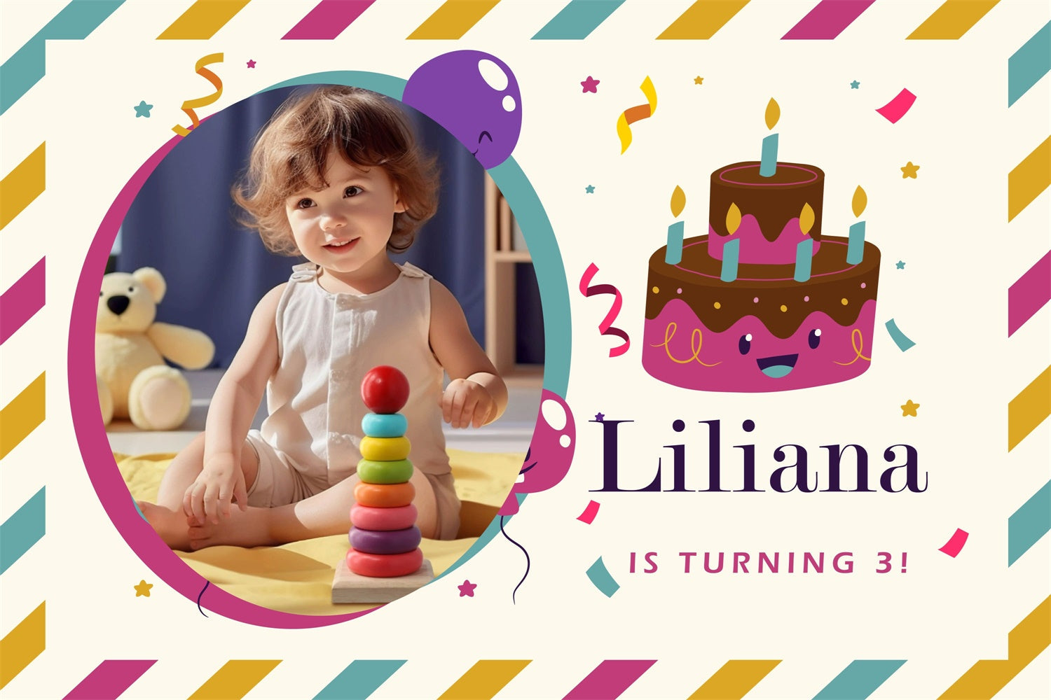 Custom Birthday Backdrops Colorful Confetti Party Backdrop UK MRR3-17