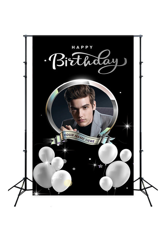 Custom Backdrops For Birthdays Luxury Silver Black Backdrop UK MRR3-27