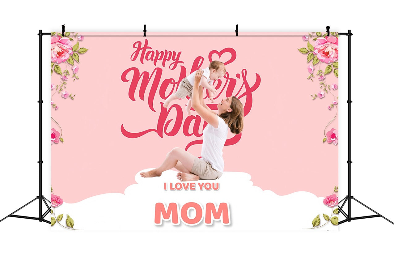Mother's Day Backdrops Elegant Floral Scene Personalized Backdrop UK MRR3-38