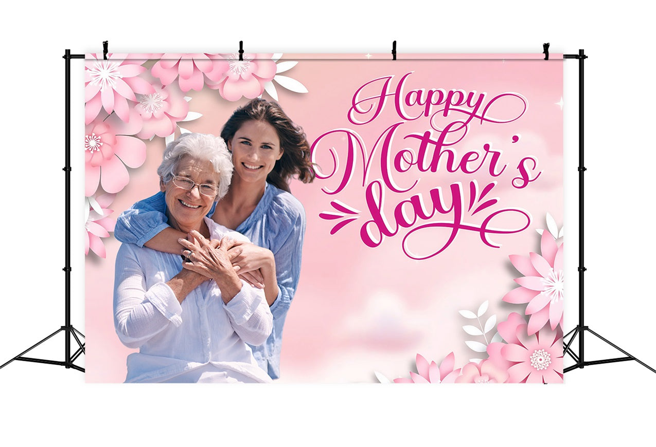 Mothers Day Backdrops Pink Petals Love Customized Backdrop UK MRR3-66