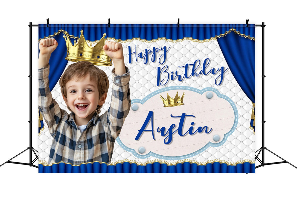 Custom Backdrops For Birthdays Royal Blue Prince Backdrop UK MRR3-9