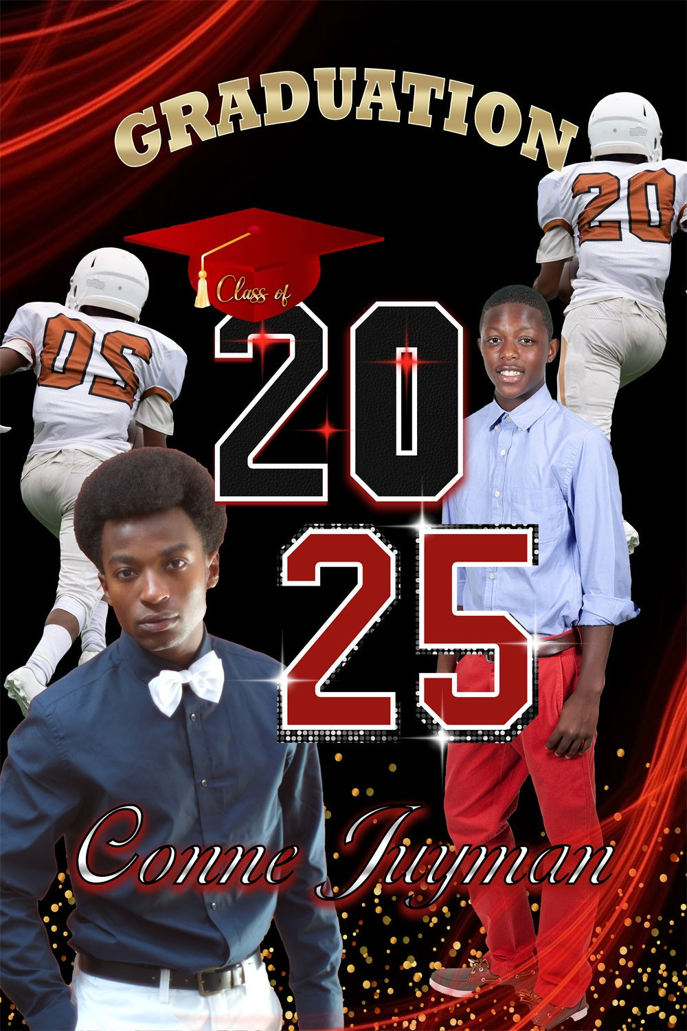 2025 Custom Graduation Backdrop Athletic Theme Graduation Party Backdrop UK MRR4-21