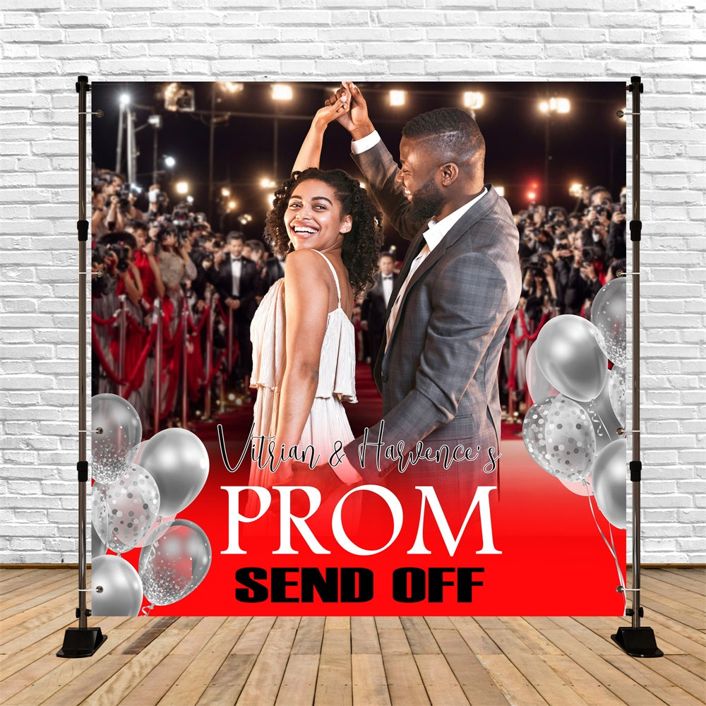 Prom Backdrop Ideas Red Carpet Glamour Custom Graduation Party Backdrop UK MRR5-39