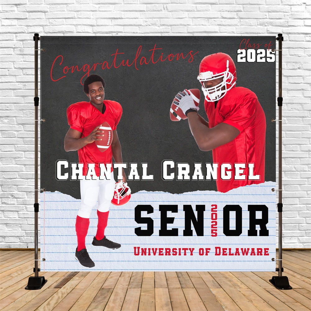 Personalized Graduation Backdrop Sports Pride Graduation Party Backdrop UK MRR5-5