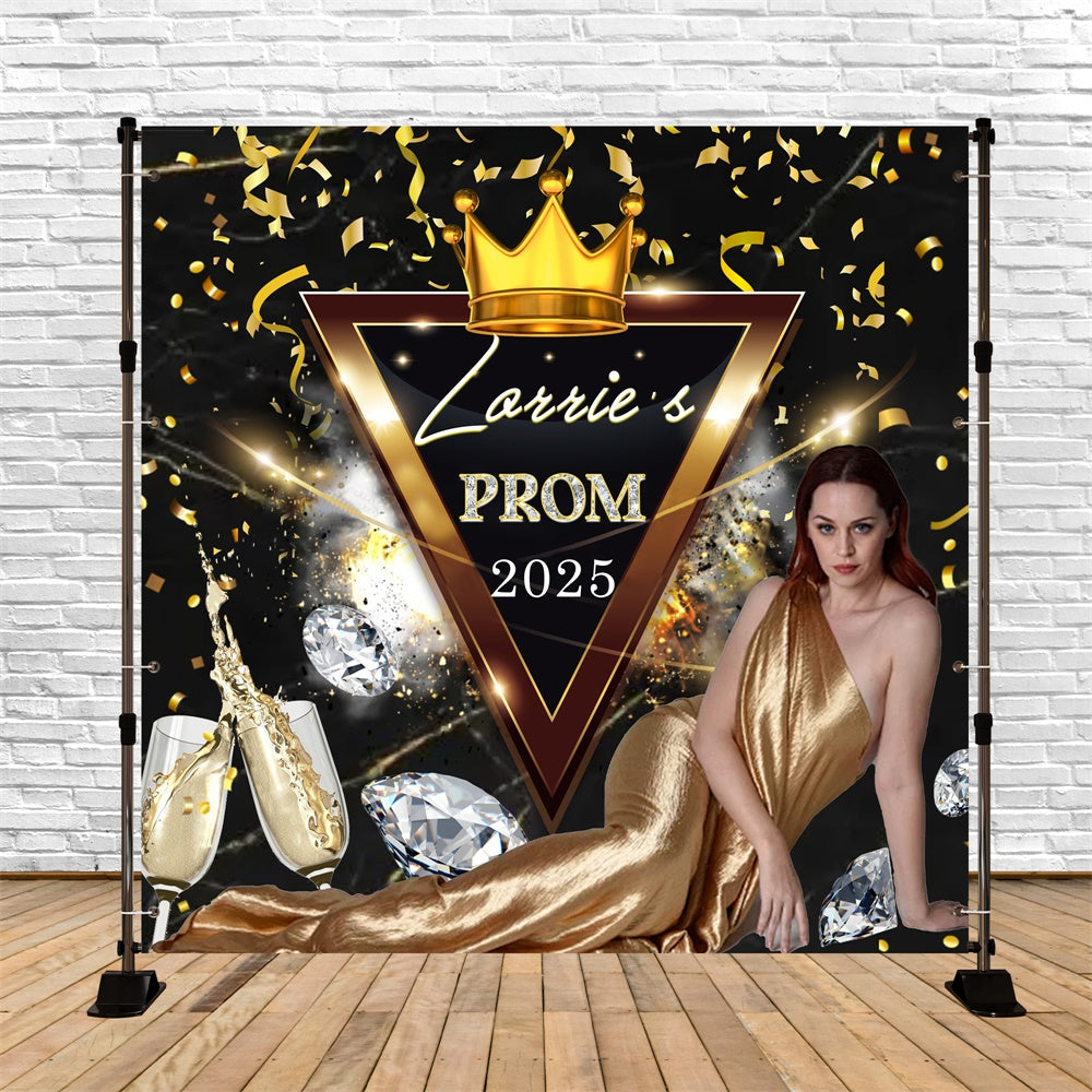 Prom Backdrops Champagne Night Shine Personalized Party Graduation Backdrop UK MRR6-31
