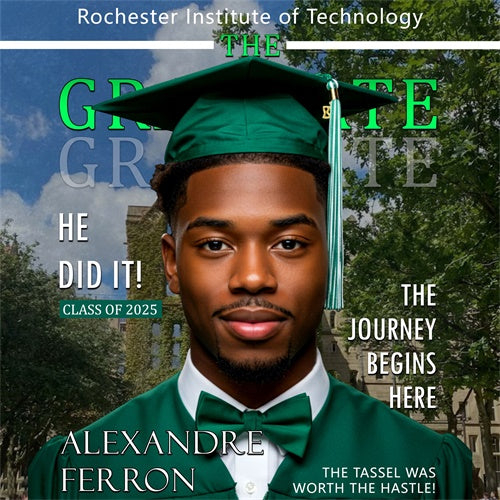 Graduation Backdrops Emerald Journey Customized Party Graduation Backdrop UK MRR6-33