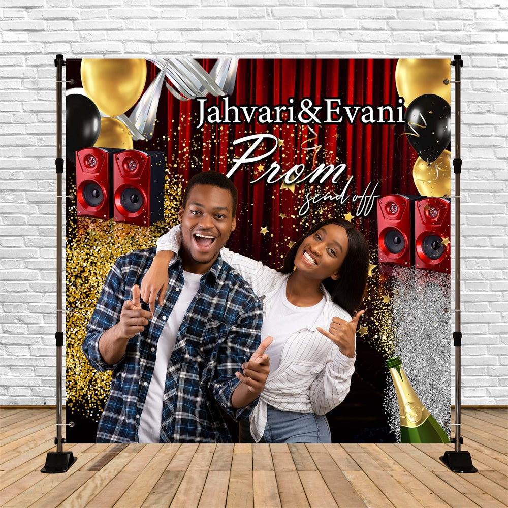 Backdrops For Prom Confetti Sparkle Personalized Party Graduation Backdrop UK MRR6-34