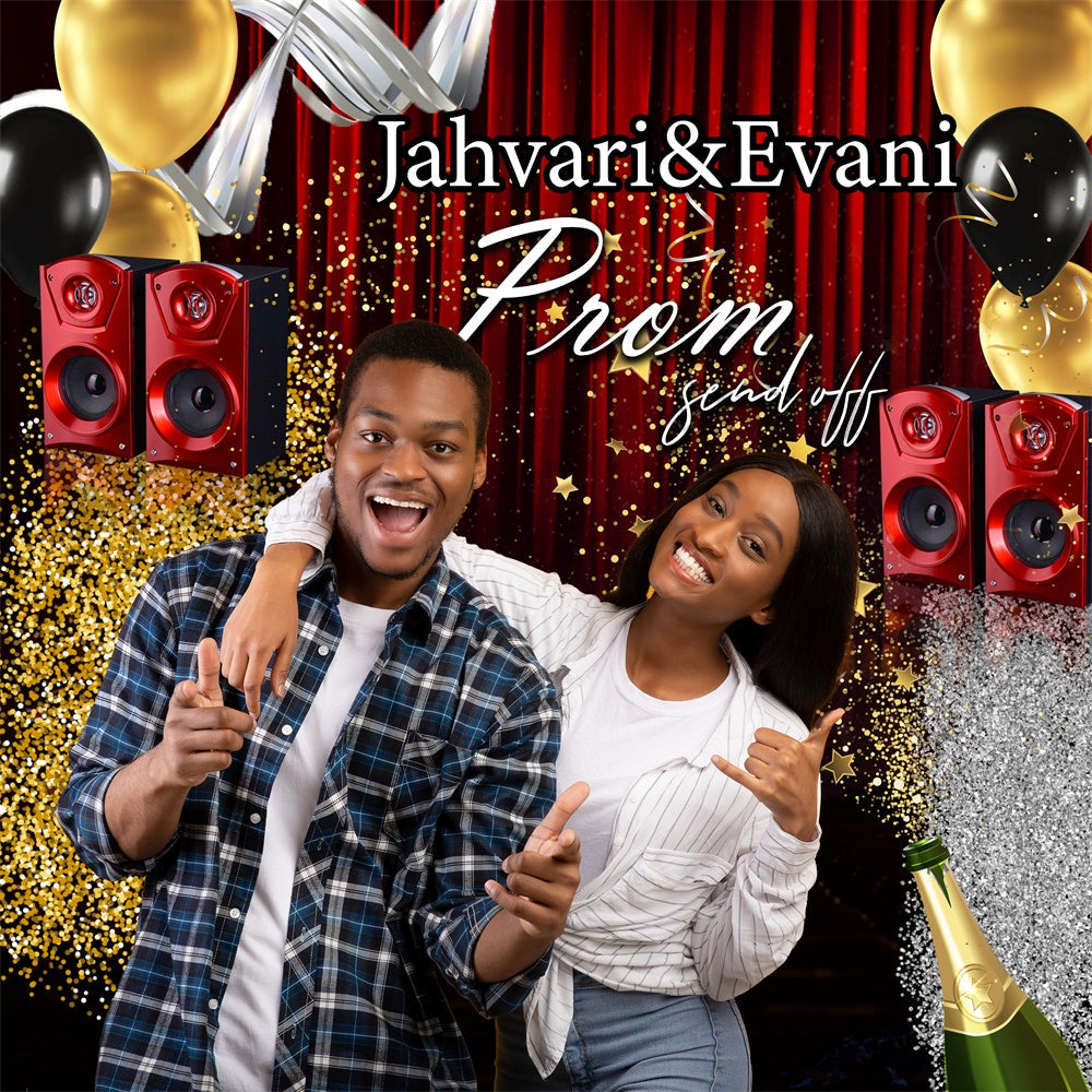 Backdrops For Prom Confetti Sparkle Personalized Party Graduation Backdrop UK MRR6-34