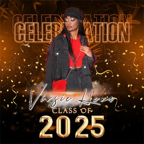 Personalized Graduation Backdrop Confidence Glow Party Graduation Backdrop UK MRR6-35