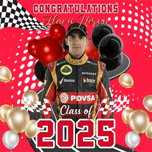 2025 Graduation Backdrop Racing Glory Customized Party Graduation Backdrop UK MRR6-37