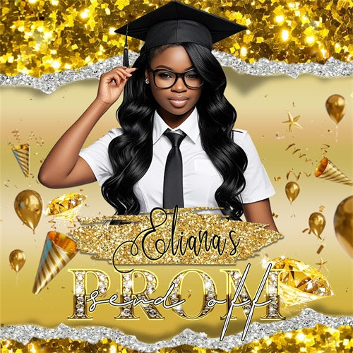 Prom Photo Backdrop Spark Confetti Personalized Party Graduation Backdrop UK MRR6-5