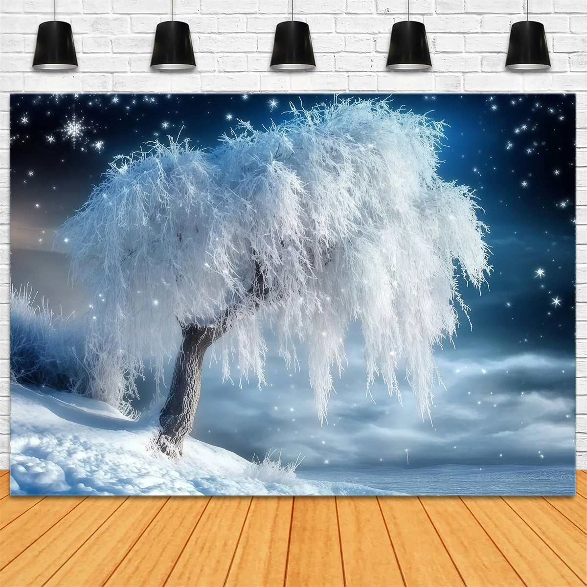 Winter Forest Backdrop Snowfall Serenity Grove Backdrop UK MRR7-106