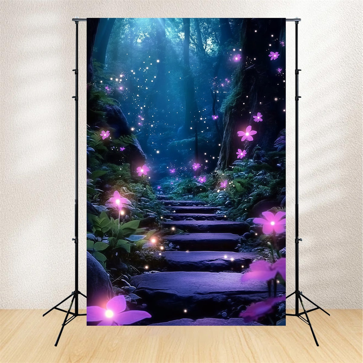 Enchanted Forest Backdrops Dreamy Bloom Steps Backdrop UK MRR7-111