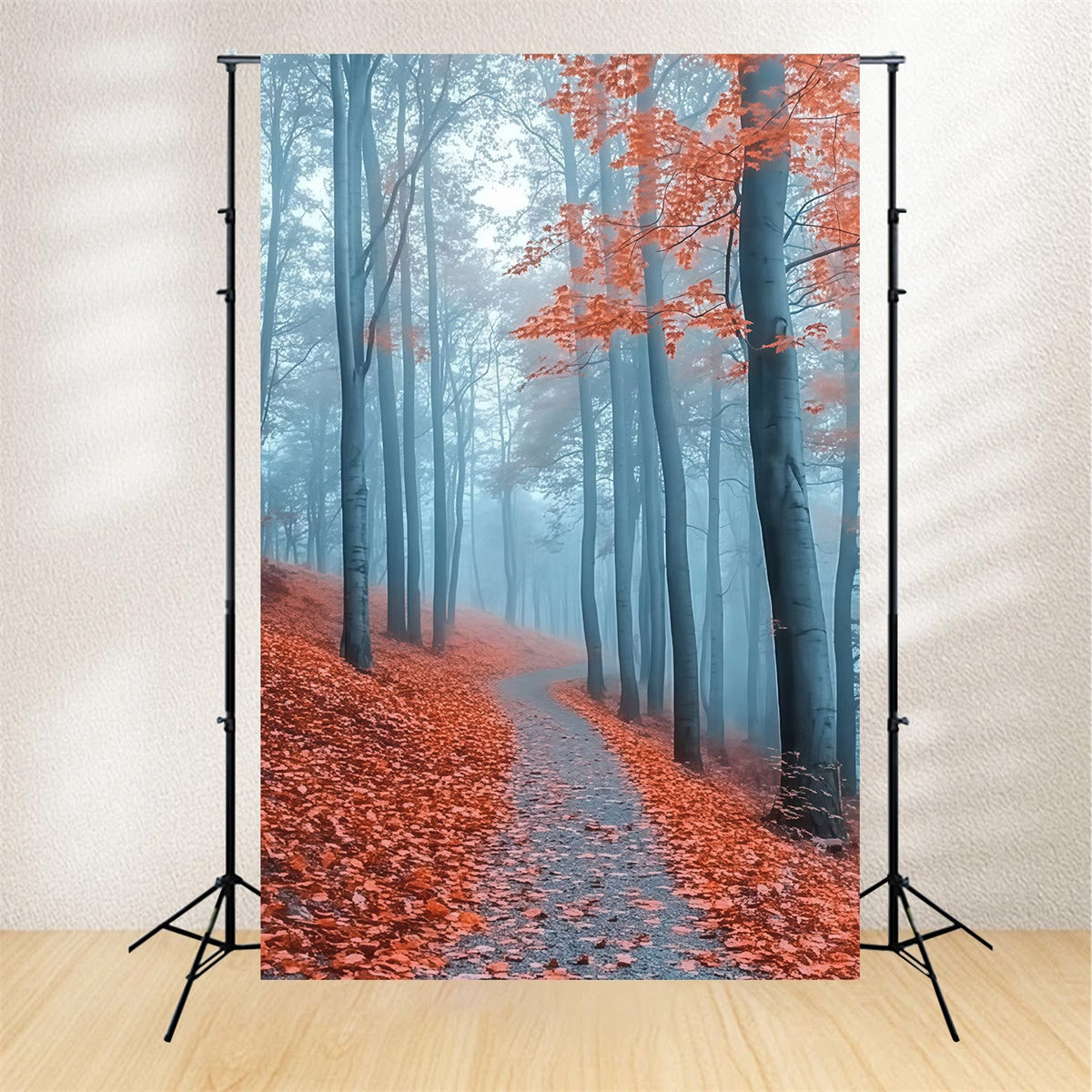 Autumn Forest Backdrop Misty Crimson Path Backdrop UK MRR7-112