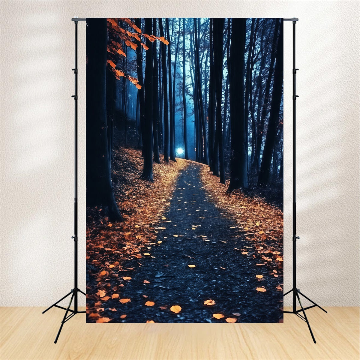 Night Forest Backdrop Golden Leaf Twilight Backdrop UK MRR7-113