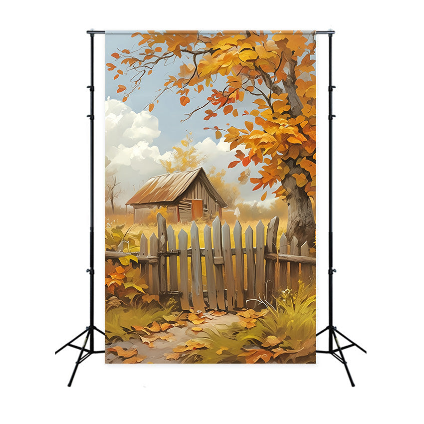 Fall Photoshoot Backdrop Breeze Cottage Dream Backdrop UK MRR7-141