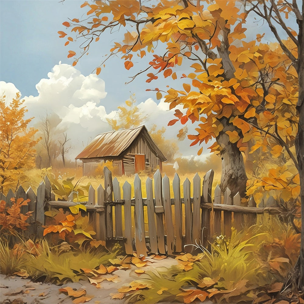 Fall Photoshoot Backdrop Breeze Cottage Dream Backdrop UK MRR7-141